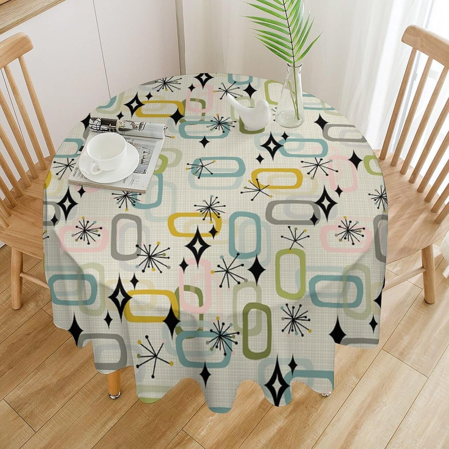 Century Textile & Sewing Supply Reviews - Tovaglia Rotonda Geometrica Astratta in Stile