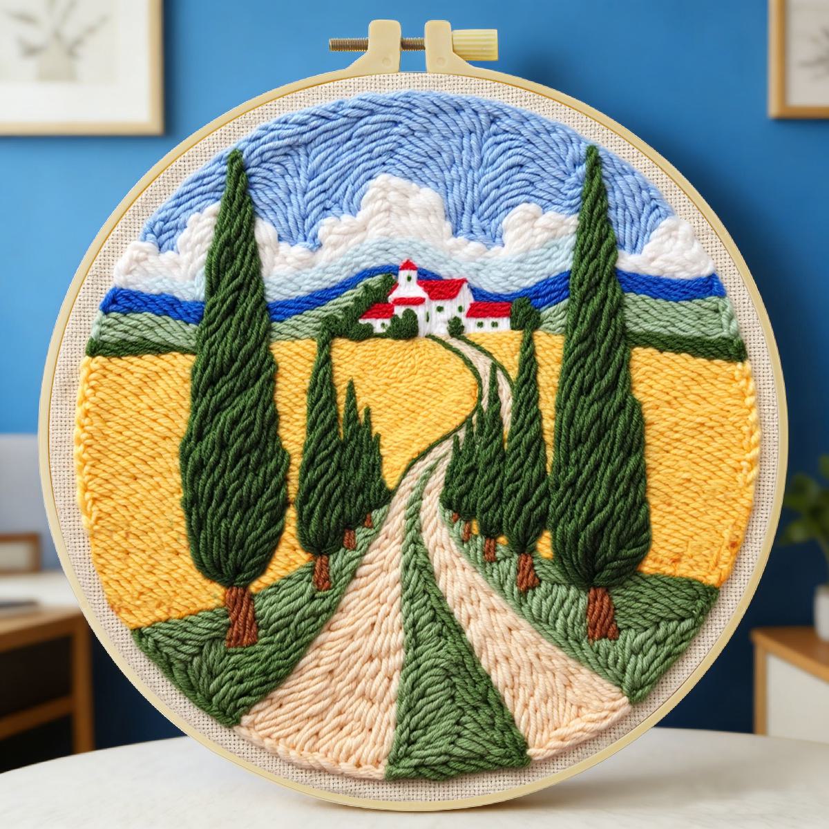 Sewing Textile Art - Kit per Ricamo Punch Needle 20X20CM/7.87