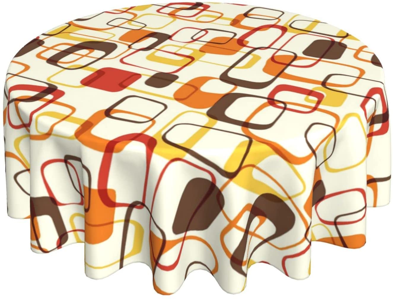 Century Textile & Sewing Supply Reviews - Tovaglia rotonda geometrica retrò di metà