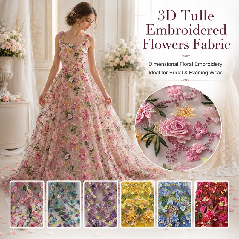 Tessuto in Tulle Ricamato Flor - Sewing In Textile recensione e prezzo