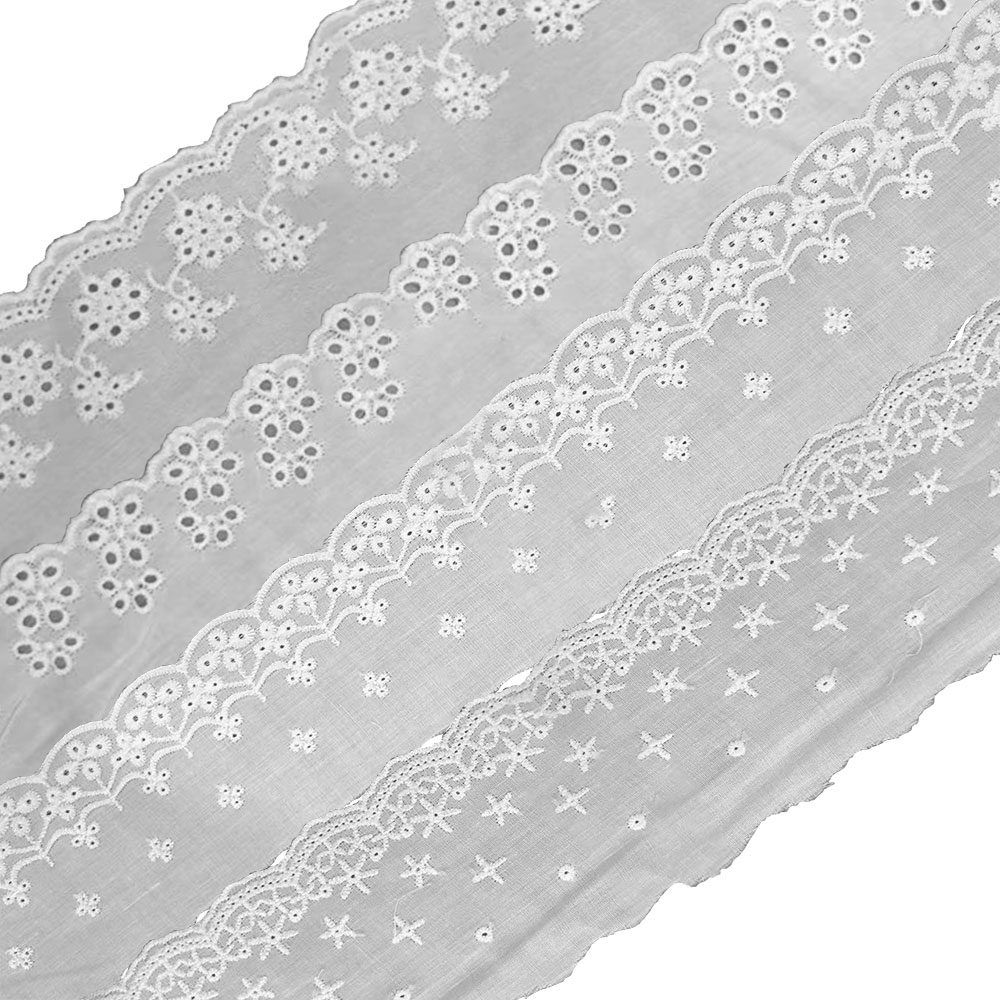 Ricamo tessuto di pizzo bianco - Sewing Eyelet Fabric recensione e prezzo